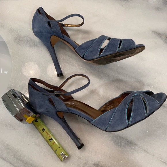 Sz 10 Charles David blue Suede Heels - Picture 4 of 7